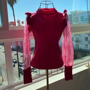 Ribbed Mesh Top